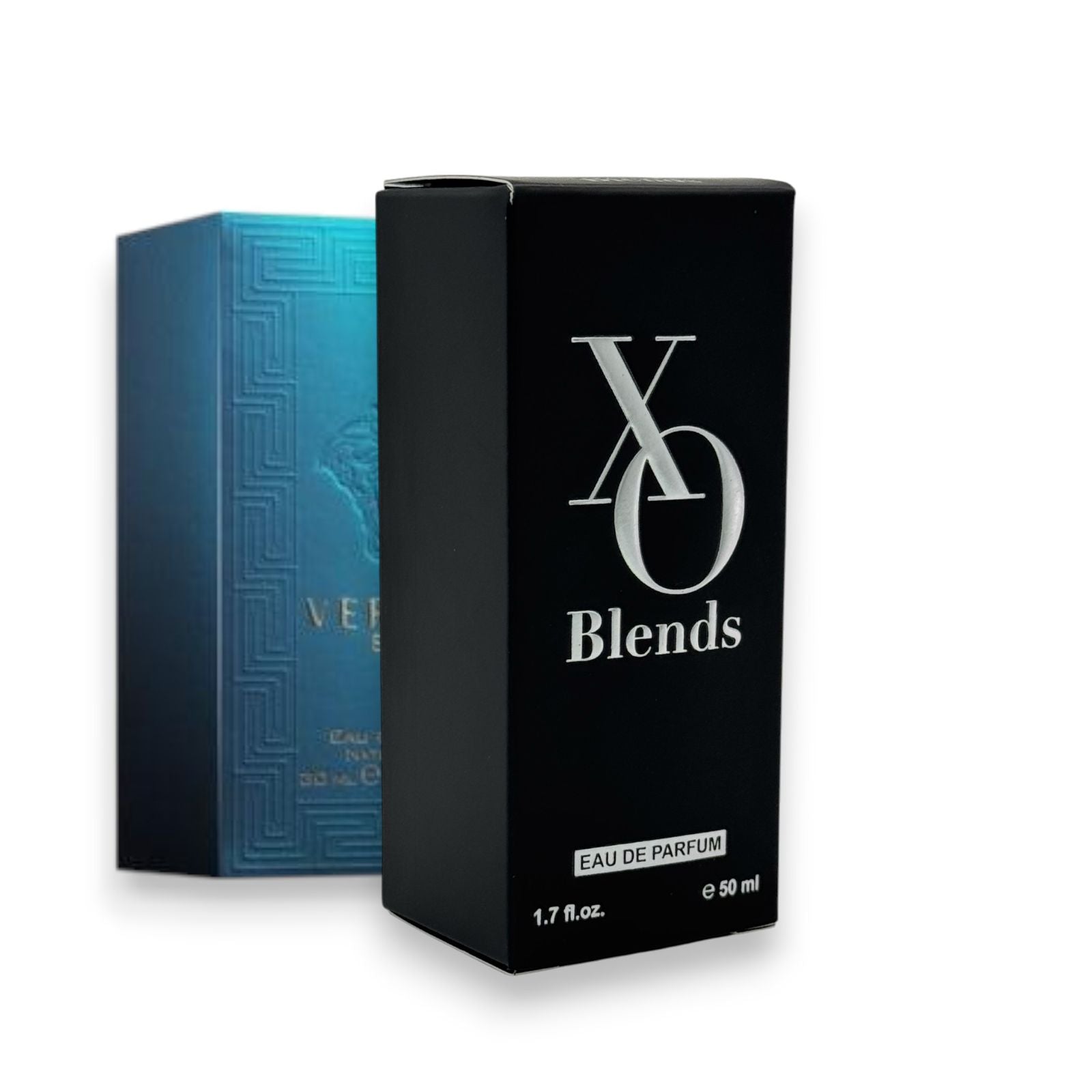 XO Blends Versace Eros inspired perfume for men with fresh mint and vanilla notes in luxury packaging